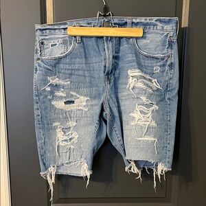 American Eagle Outfitters Ripped Blue Jean Shorts